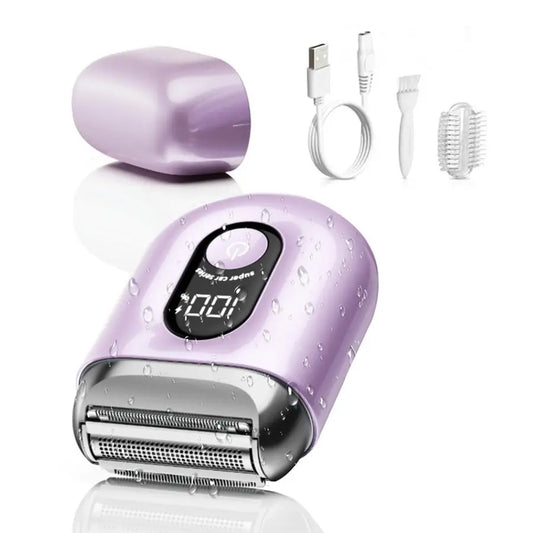 XMSJ Women Electric Shaver With LED Display Rechargeable IPX7 Waterproof