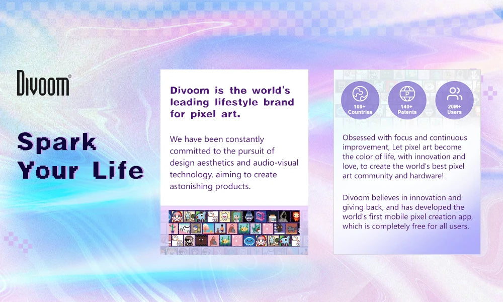 Divoom Ditoo-Pro Retro Pixel Art Bluetooth Speaker Alarm Clock