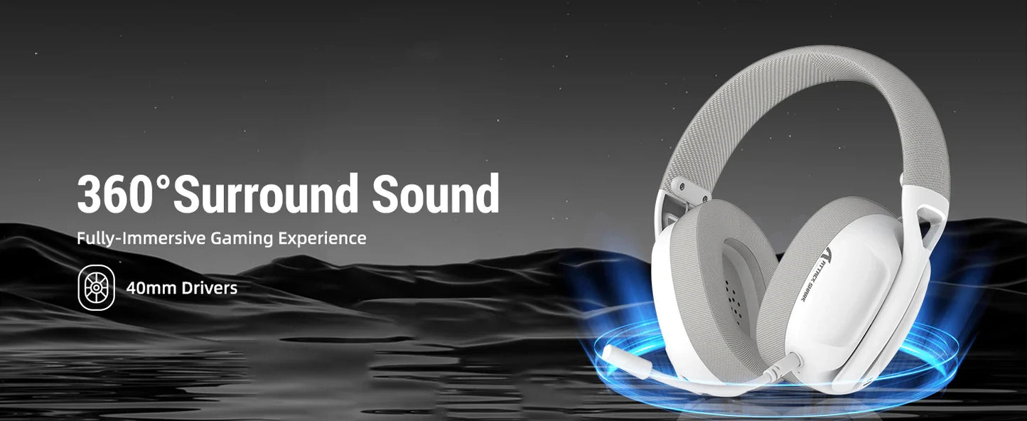 ATTACK SHARK L80 Ultra-Light Tri-Mode Gaming Headset Lightweight Wireless Gaming Headset for PC/PS4/PS5/Switch/Xbox