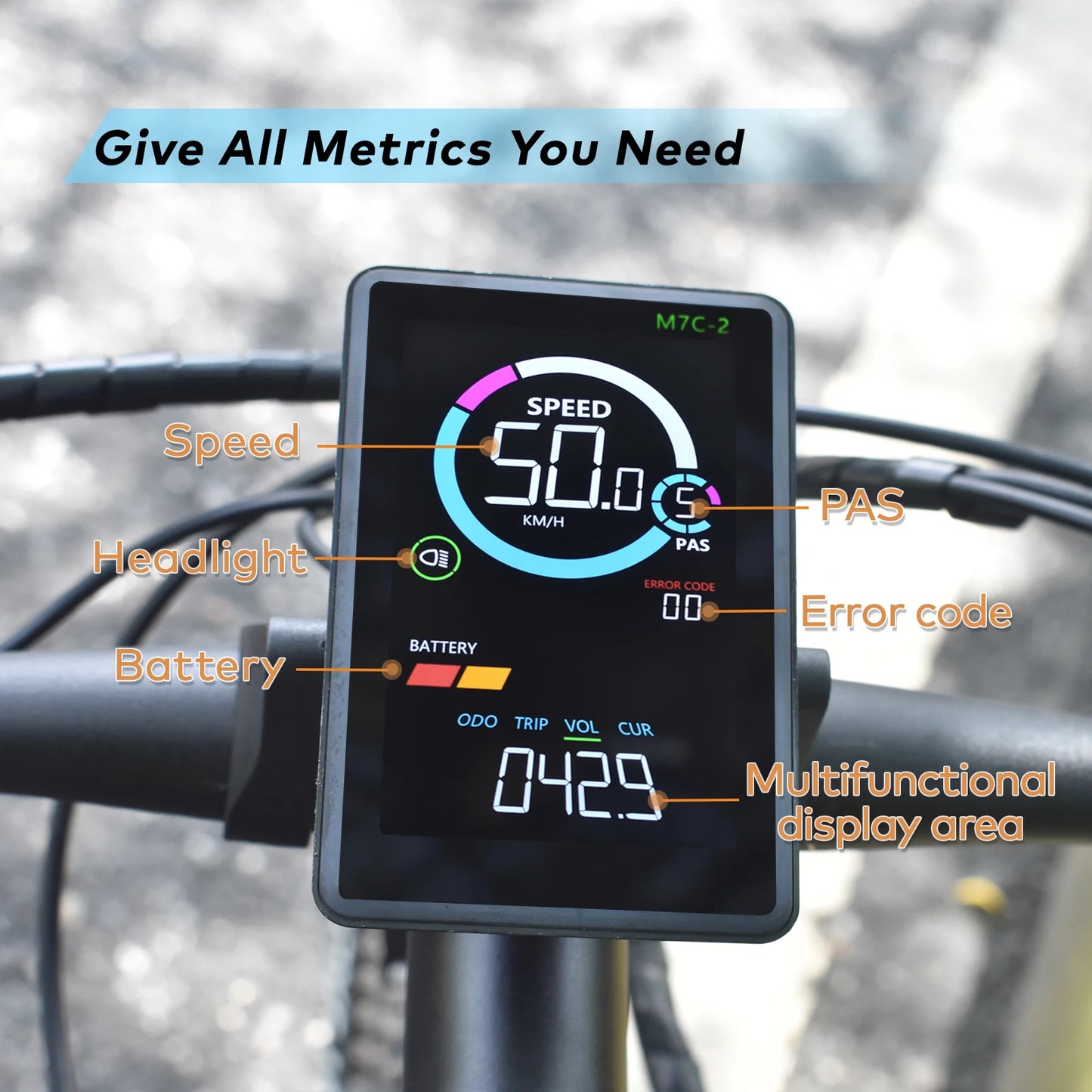 [Haytrix-US] EBike LCD Display Bicycle Speedometer Screen for Fatbike Scherm Scooter Accessories Bike Computer