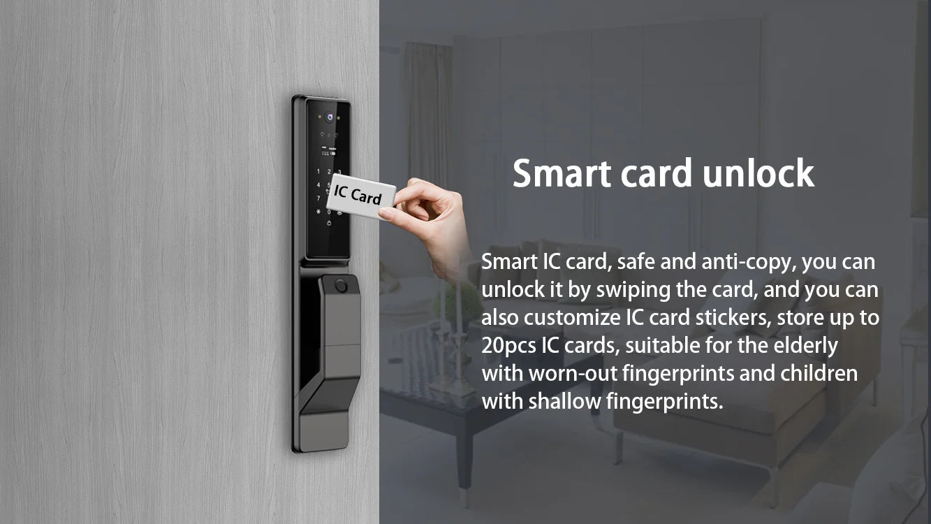 YKESDLC Waterproof Outdoor Smart Lock Fingerprint Alexa Camera WiFi