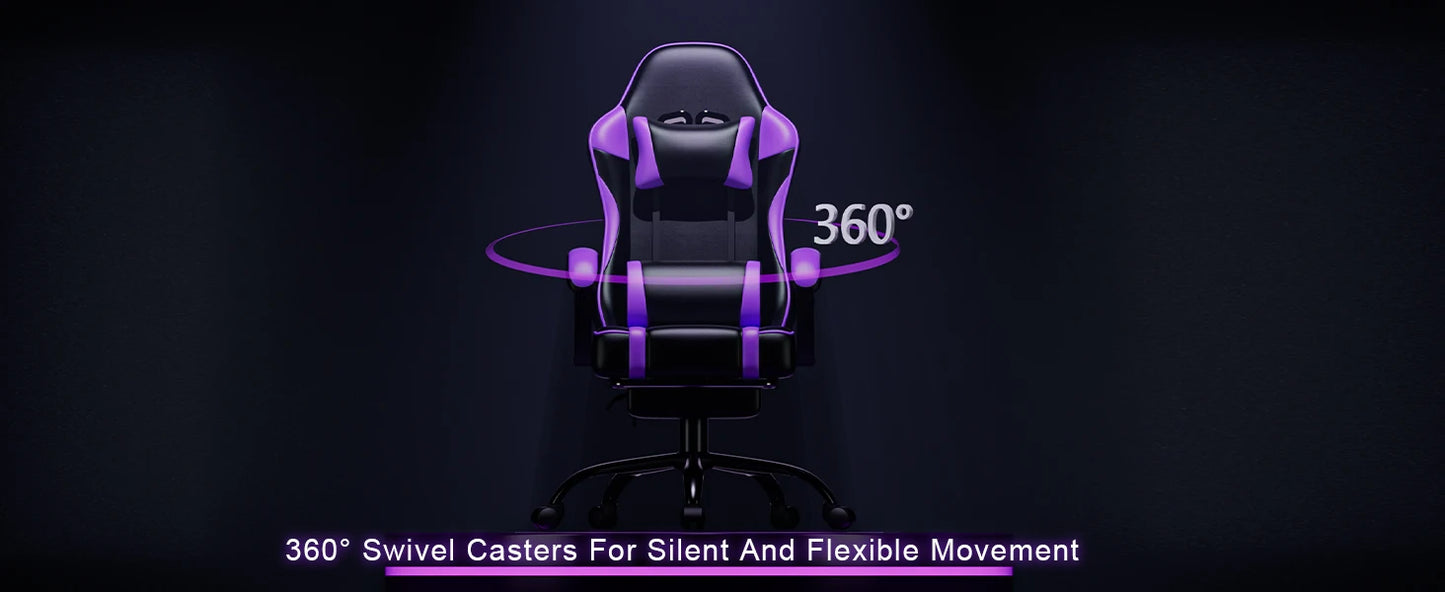 AnYu Furniture Ergonomic Gaming Chair With Adjustable Lumbar Support Footrest