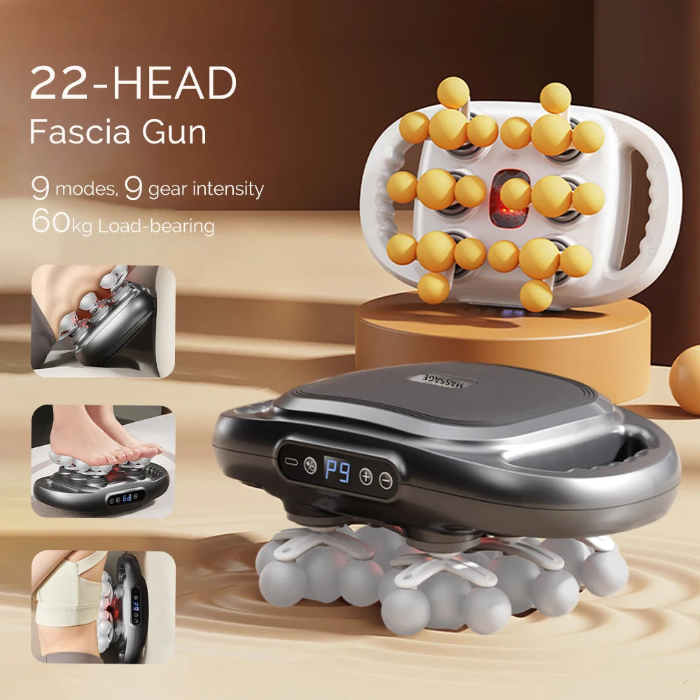 Foreverlily 22 Head Fascia Gun High Frequency Massage