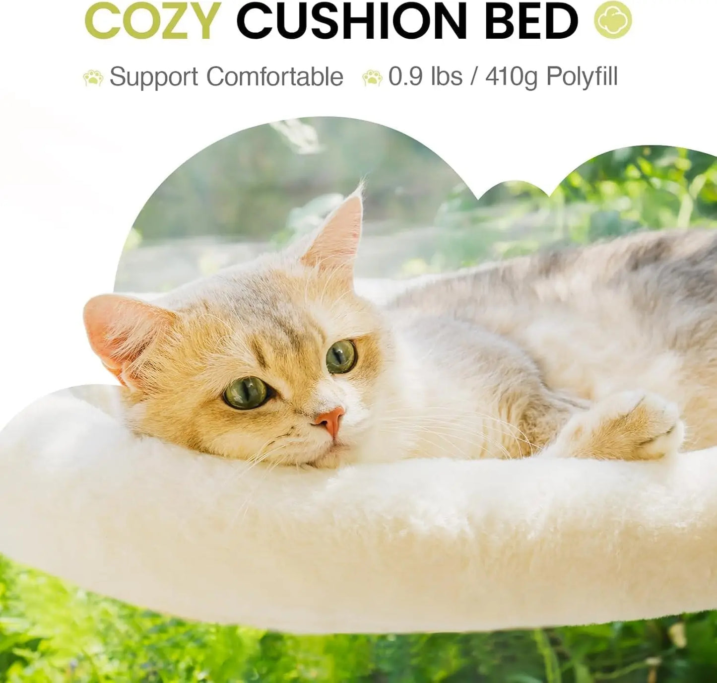 Mewoofun Foldable Cat Window Perch With Suction Cups Removable Cover