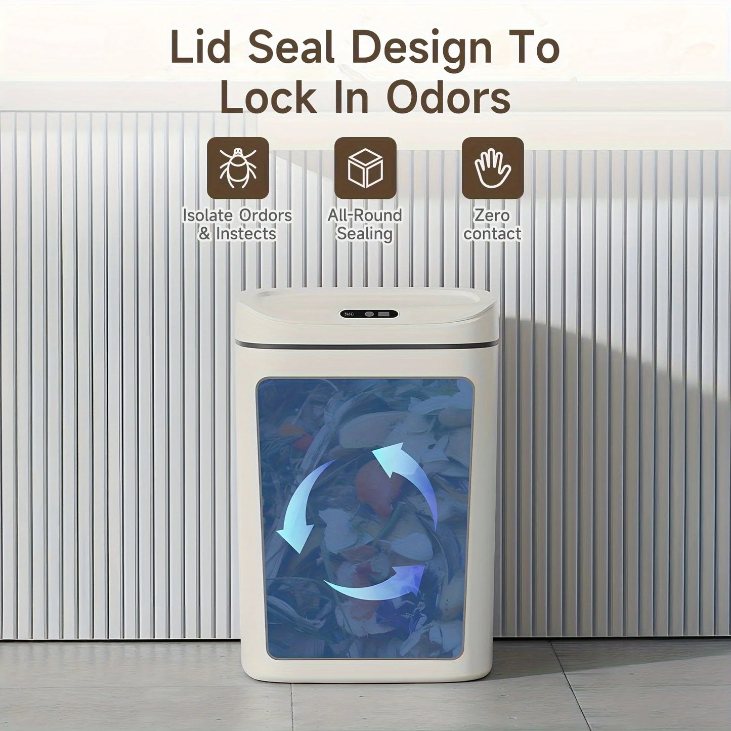 Advanced Intelligent Sensor Trash Can With Automatic Lid