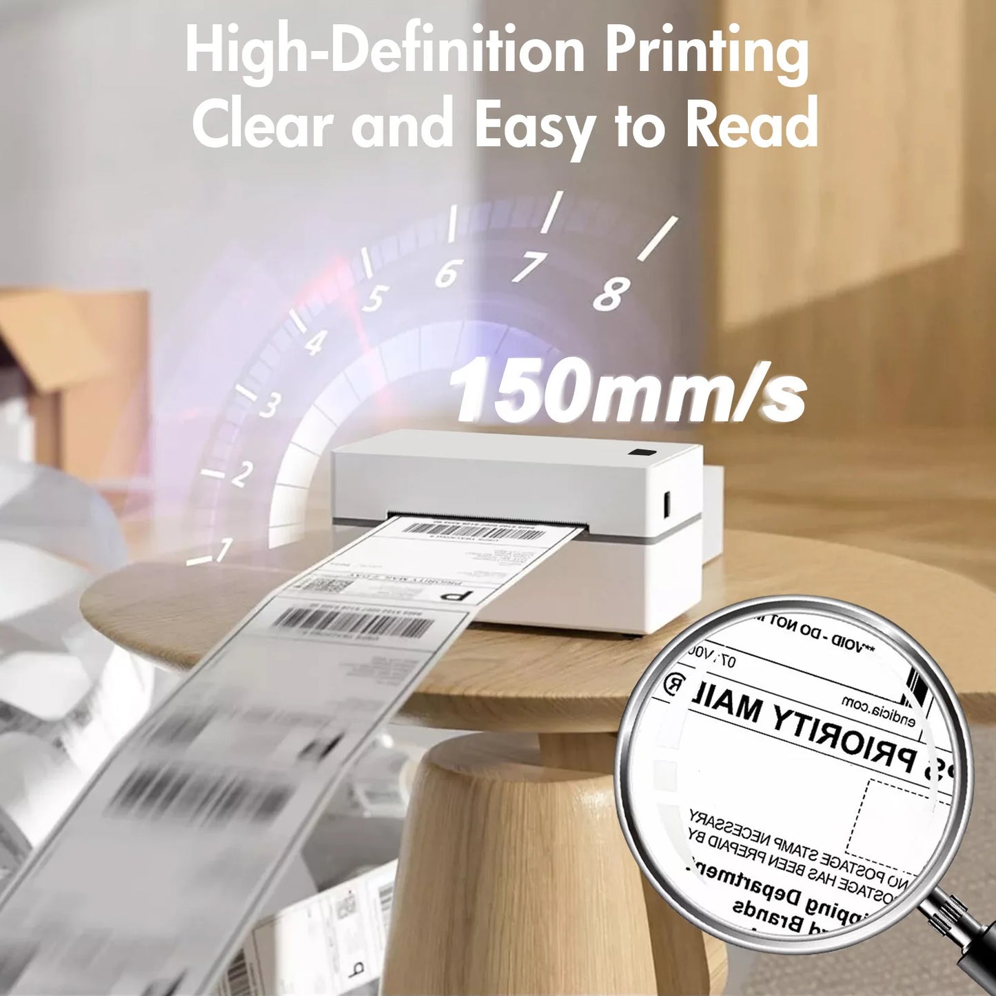 TakeYou Thermal Label Printer Portable No Ink 203DPI USB Bluetooth