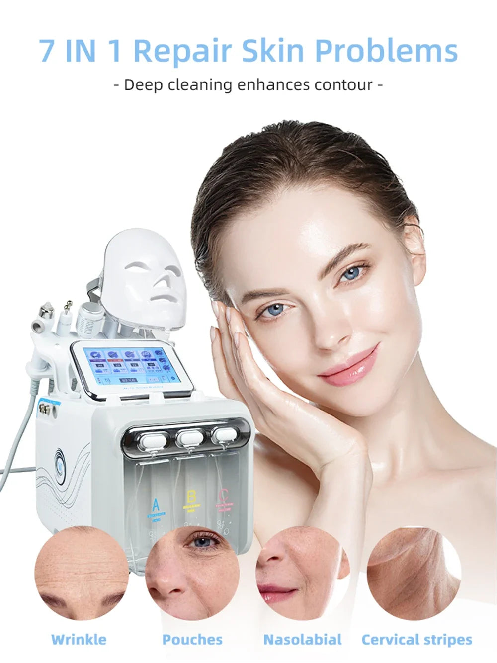 Missheart 7in1 Bubble Facial Machine Oxygen Jet Hydro Diamond
