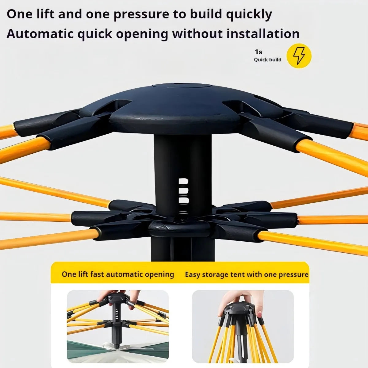 Pakicetus Outdoor Automatic Quick Opening Tent Rainproof Sunproof Two Doors