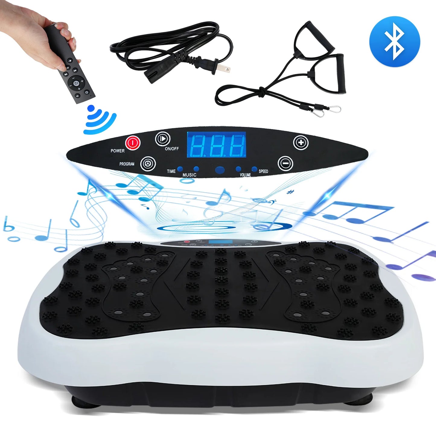 Full Body Vibration Plate Exercise Machine With Resistance Bands