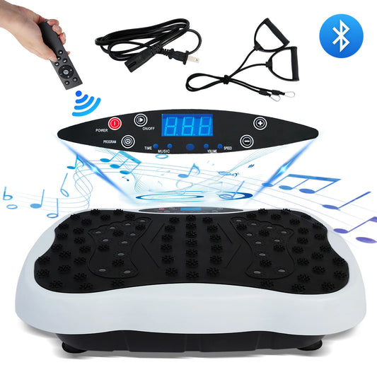 Full Body Vibration Plate Exercise Machine With Resistance Bands