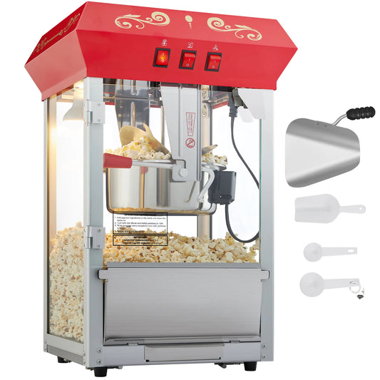SucceBuy Electric Popcorn Maker Commercial Popper Machine With Heating Tube