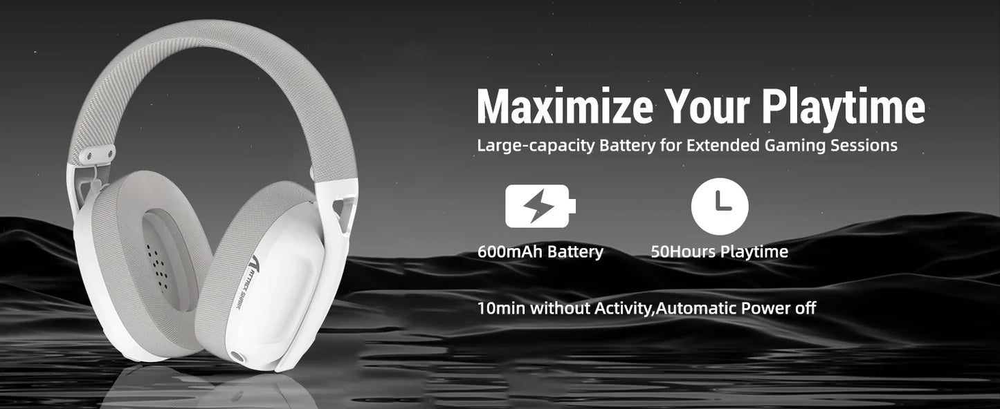 ATTACK SHARK L80 Ultra-Light Tri-Mode Gaming Headset Lightweight Wireless Gaming Headset for PC/PS4/PS5/Switch/Xbox