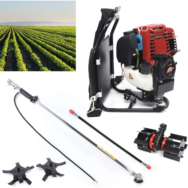 Gas Powered 35.4cc Weed Eater 4 Stroke Backpack String Trimmer