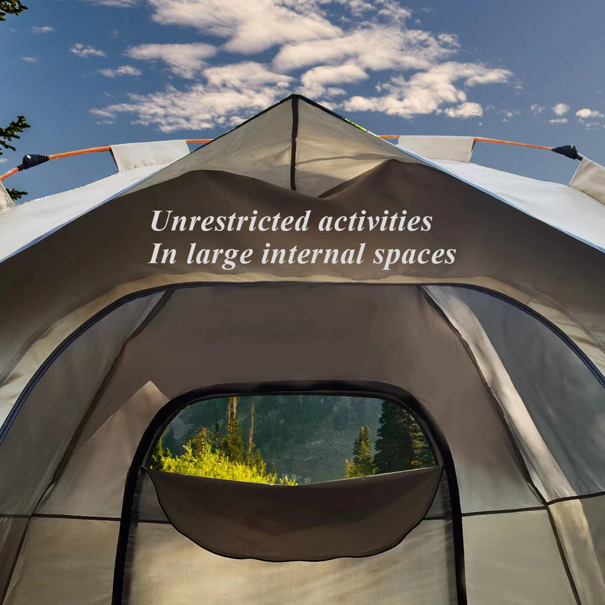 Pakicetus Outdoor Automatic Quick Opening Tent Rainproof Sunproof Two Doors
