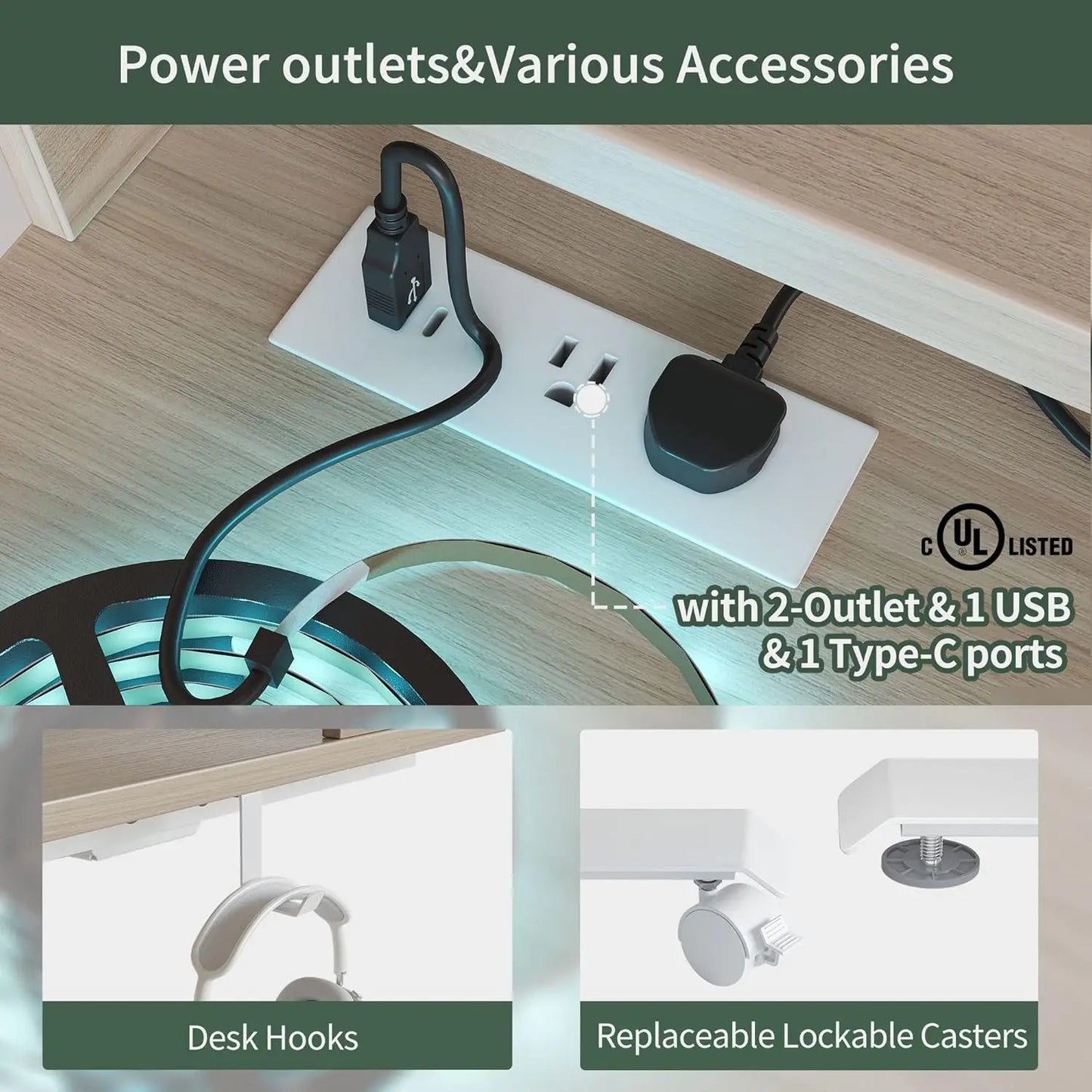 NONEDesk L Shaped Standing Desk for Modern Home Office